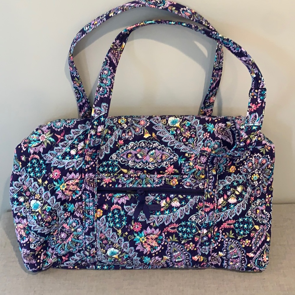 NWT vera bradley lay flat travel duffel french paisley - Picture 2 of 13